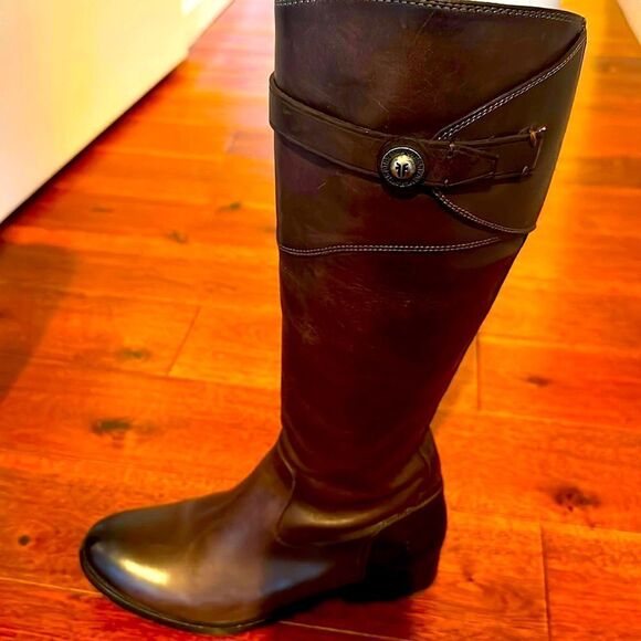 Frye Molly Button Tall Black Boot Size 7 - Picture 2 of 16